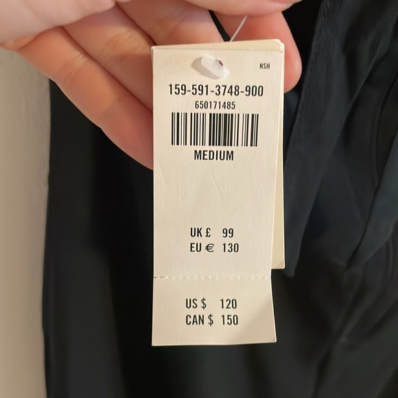 Abercrombie & Fitch Knot‎ Front Halter Midi Dress Women’s Size Medium Black - Picture 7 of 10